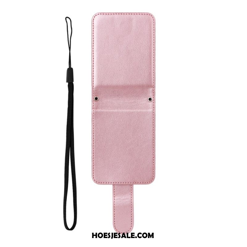 Hoesje Samsung Galaxy Z Flip 7 Fe Kaarthouder Met Leerlook