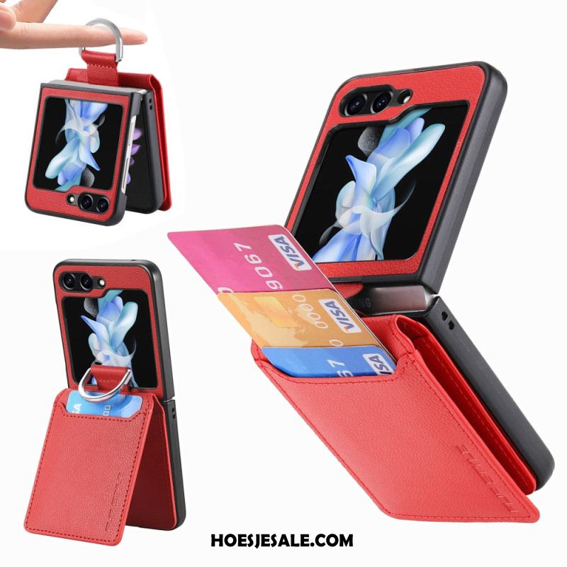 Hoesje Samsung Galaxy Z Flip 7 Fe Kaarthouder Met Standaard En Ring