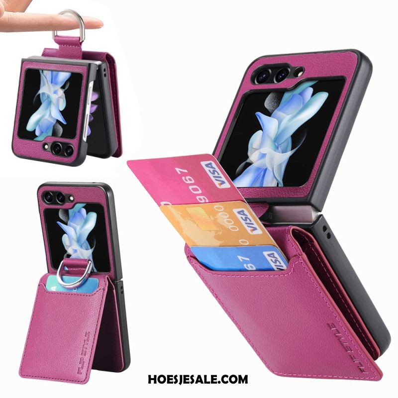 Hoesje Samsung Galaxy Z Flip 7 Fe Kaarthouder Met Standaard En Ring