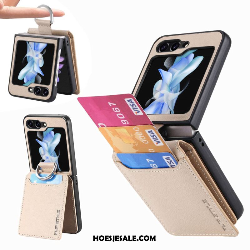 Hoesje Samsung Galaxy Z Flip 7 Fe Kaarthouder Met Standaard En Ring