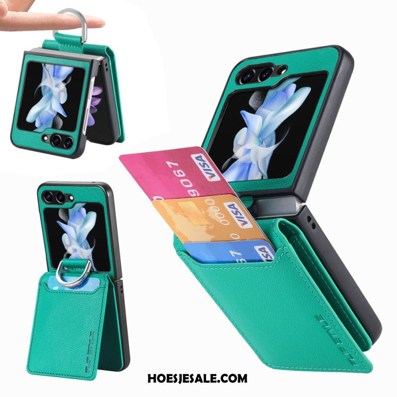 Hoesje Samsung Galaxy Z Flip 7 Fe Kaarthouder Met Standaard En Ring