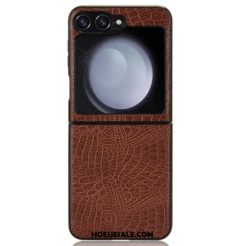 Hoesje Samsung Galaxy Z Flip 7 Fe Krokodillenleerstructuur
