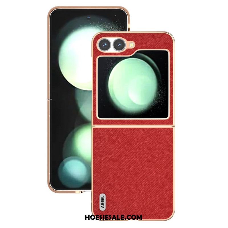 Hoesje Samsung Galaxy Z Flip 7 Fe Leer Met Textuur