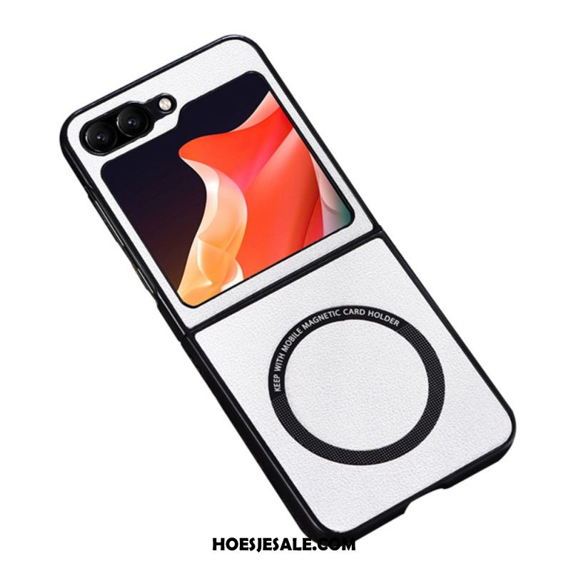Hoesje Samsung Galaxy Z Flip 7 Fe Leerlook Magsafe-compatibel