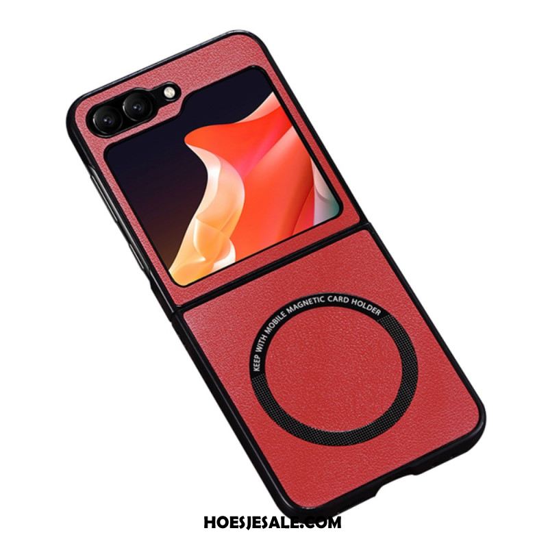 Hoesje Samsung Galaxy Z Flip 7 Fe Leerlook Magsafe-compatibel