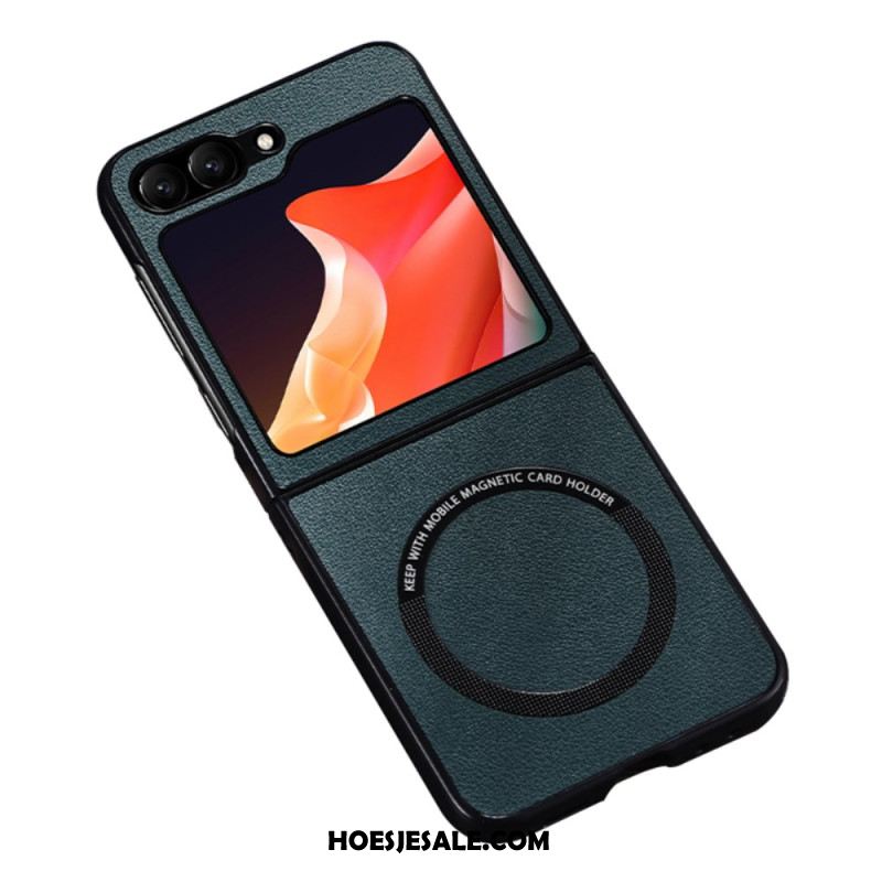 Hoesje Samsung Galaxy Z Flip 7 Fe Leerlook Magsafe-compatibel
