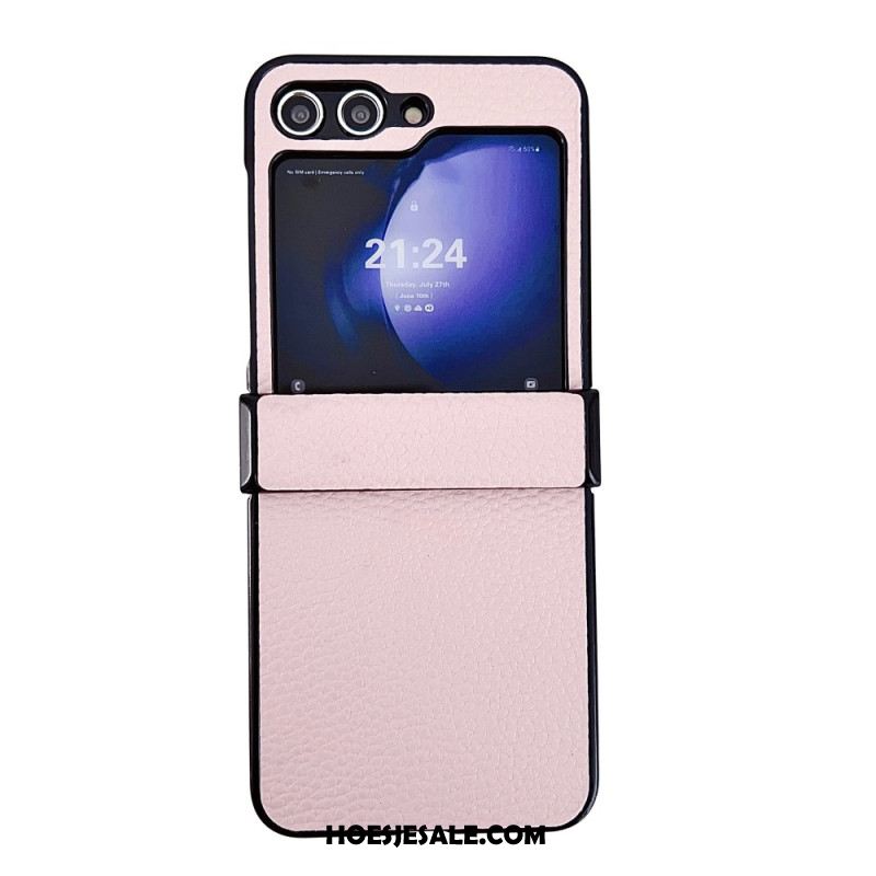 Hoesje Samsung Galaxy Z Flip 7 Fe Lychee-patroon Bescherming Hoesje