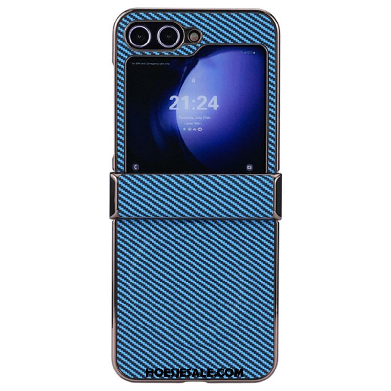 Hoesje Samsung Galaxy Z Flip 7 Fe Magnetische Koolstofvezeltextuur Bescherming Hoesje
