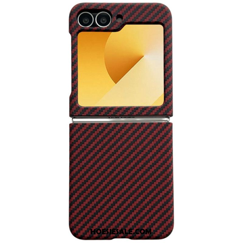 Hoesje Samsung Galaxy Z Flip 7 Fe Magnetische Koolstofvezeltextuur Bescherming Hoesje