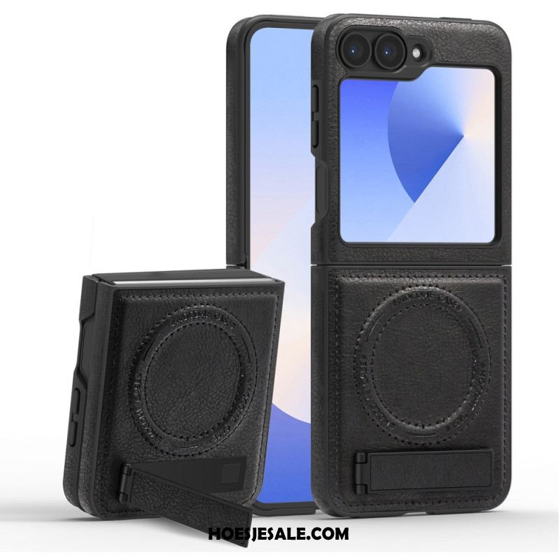 Hoesje Samsung Galaxy Z Flip 7 Fe Magsafe-compatibele Standaard Met Lederlook