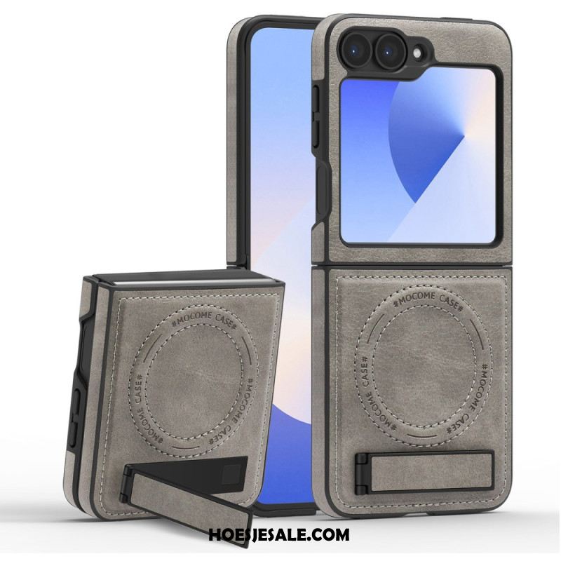 Hoesje Samsung Galaxy Z Flip 7 Fe Magsafe-compatibele Standaard Met Lederlook