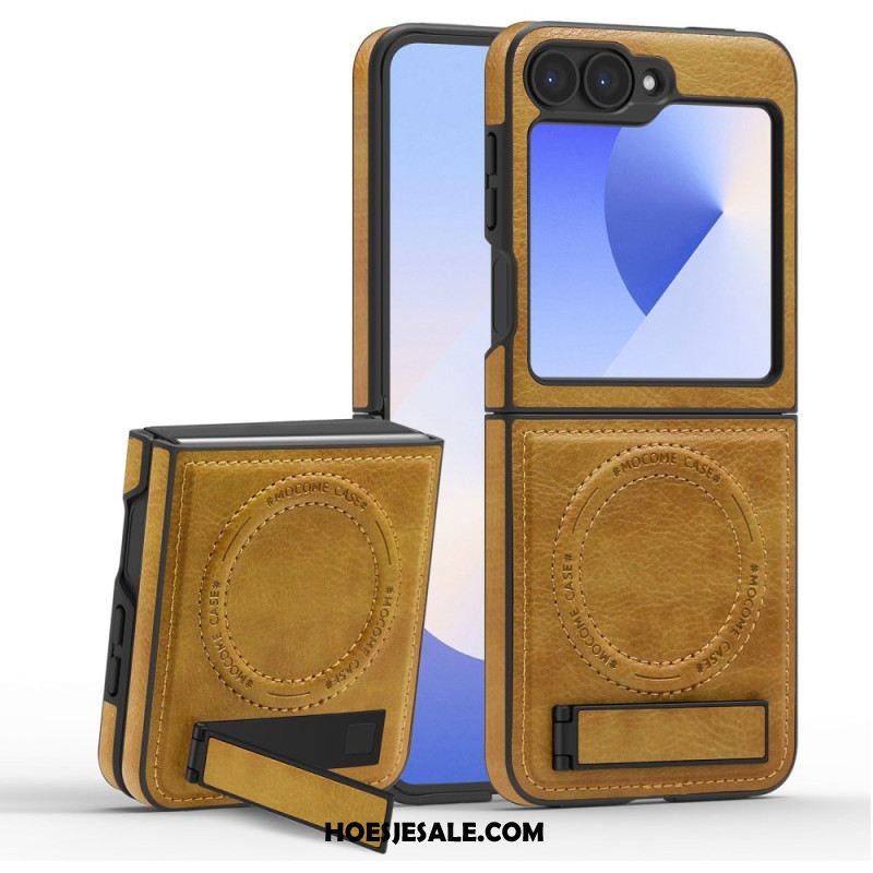 Hoesje Samsung Galaxy Z Flip 7 Fe Magsafe-compatibele Standaard Met Lederlook