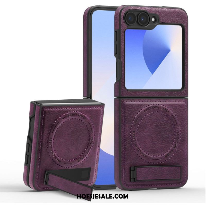 Hoesje Samsung Galaxy Z Flip 7 Fe Magsafe-compatibele Standaard Met Lederlook