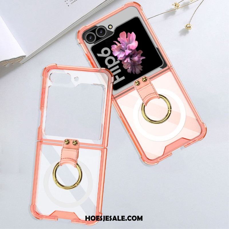 Hoesje Samsung Galaxy Z Flip 7 Fe Met Ringhouder En Magnetische Bevestiging Gkk