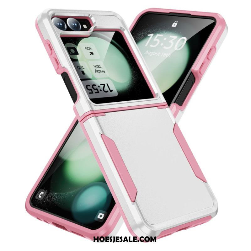 Hoesje Samsung Galaxy Z Flip 7 Fe Robuust Metaaleffect Bescherming Hoesje