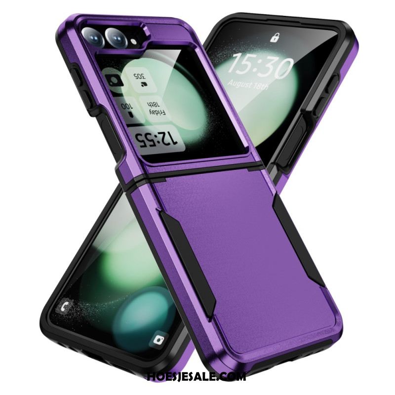 Hoesje Samsung Galaxy Z Flip 7 Fe Robuust Metaaleffect Bescherming Hoesje