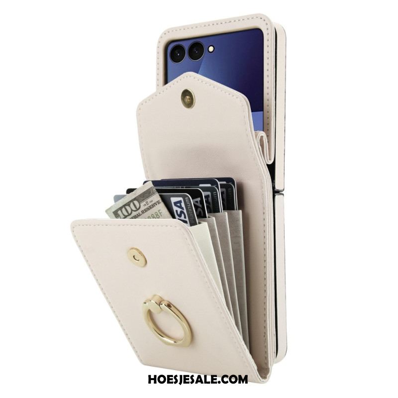 Hoesje Samsung Galaxy Z Flip 7 Gewatteerde Portemonnee En Riem