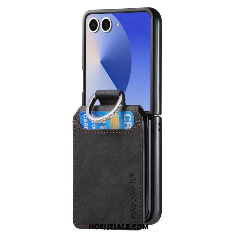 Hoesje Samsung Galaxy Z Flip 7 Kaarthouder En Houder Met Vintage-effect