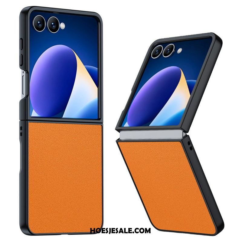 Hoesje Samsung Galaxy Z Flip 7 Lederlook Bescherming Hoesje