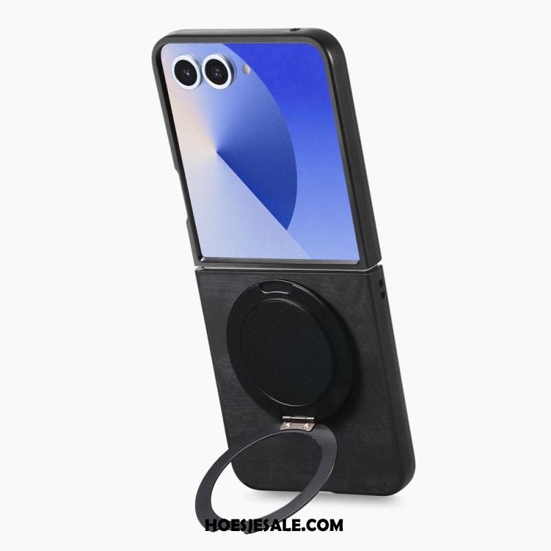 Hoesje Samsung Galaxy Z Flip 7 Leereffect Met Draaibare Standaard