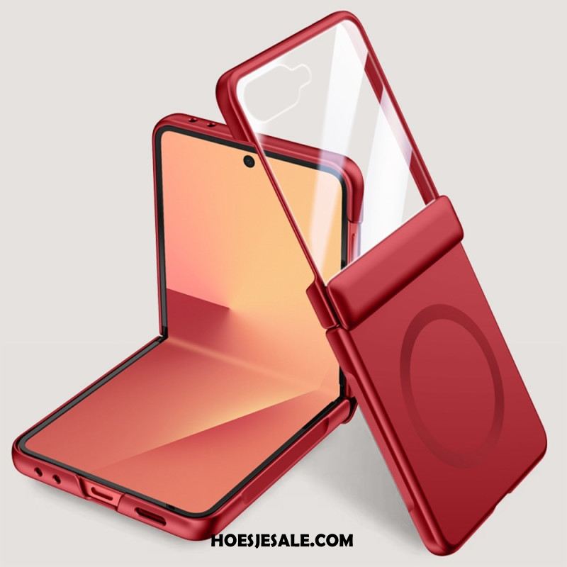 Hoesje Samsung Galaxy Z Flip 7 Magnetisch Met Metaaleffect Bescherming Hoesje