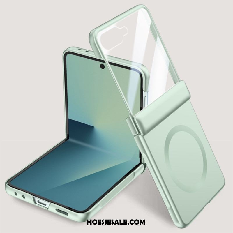 Hoesje Samsung Galaxy Z Flip 7 Magnetisch Met Metaaleffect Bescherming Hoesje