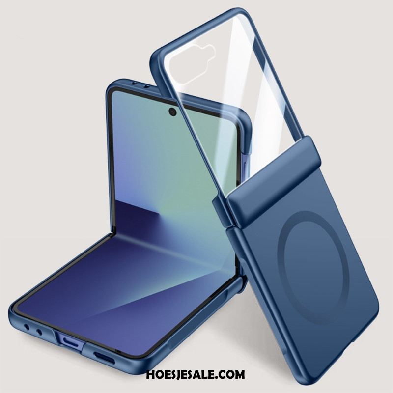 Hoesje Samsung Galaxy Z Flip 7 Magnetisch Met Metaaleffect Bescherming Hoesje