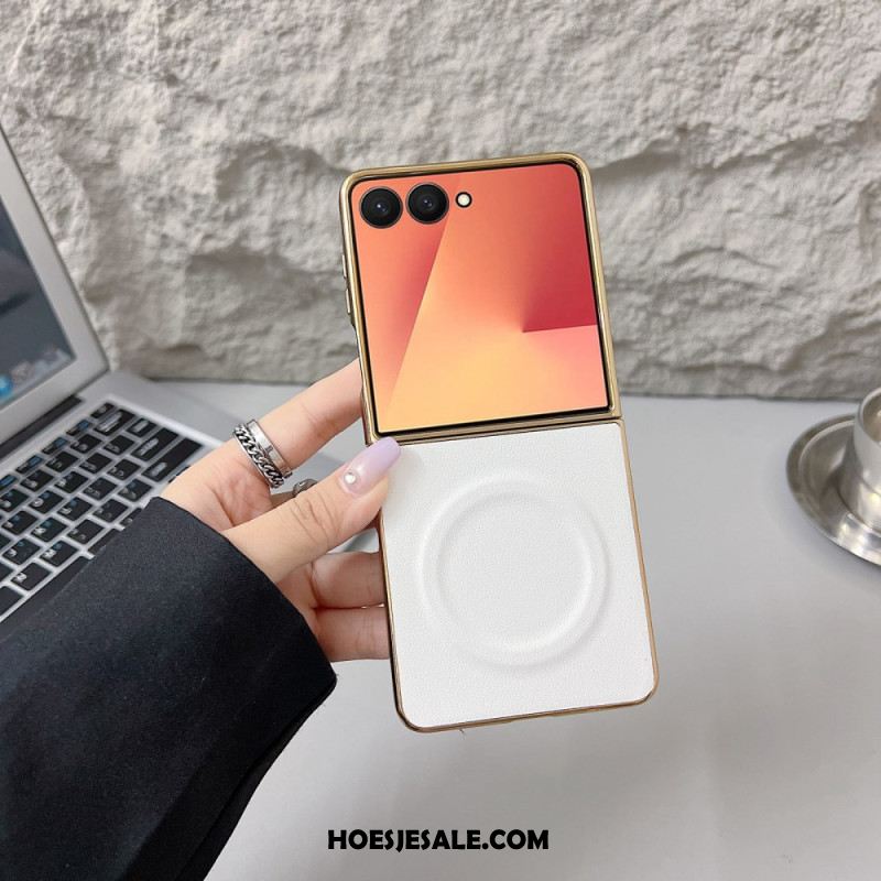 Hoesje Samsung Galaxy Z Flip 7 Magnetisch Nappa-oppervlak