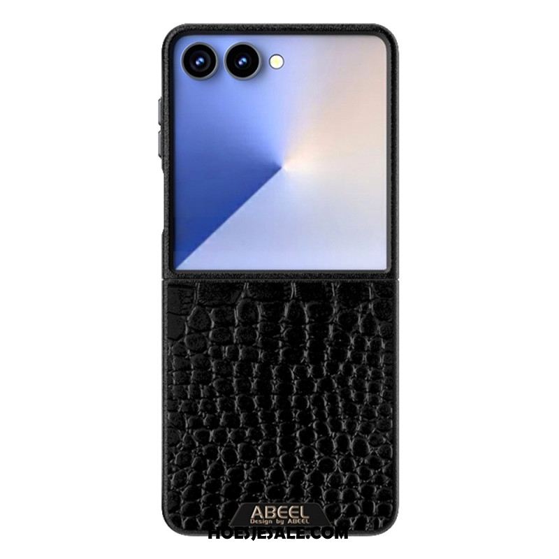 Hoesje Samsung Galaxy Z Flip 7 Magsafe-compatibel Abeel Met Krokodillenstructuur Bescherming Hoesje