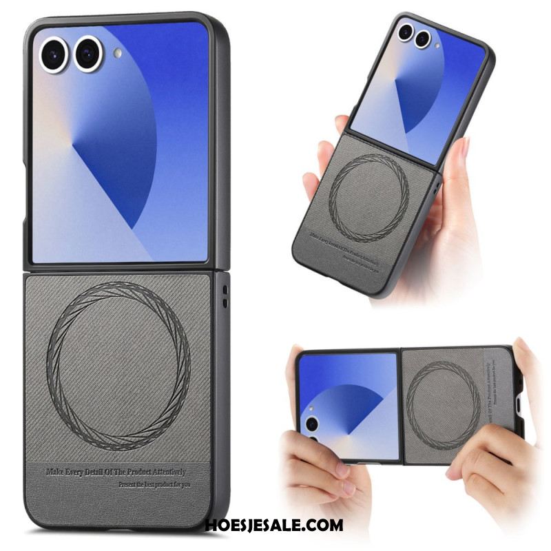 Hoesje Samsung Galaxy Z Flip 7 Magsafe-compatibel Denim Leer