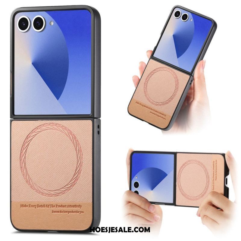 Hoesje Samsung Galaxy Z Flip 7 Magsafe-compatibel Denim Leer