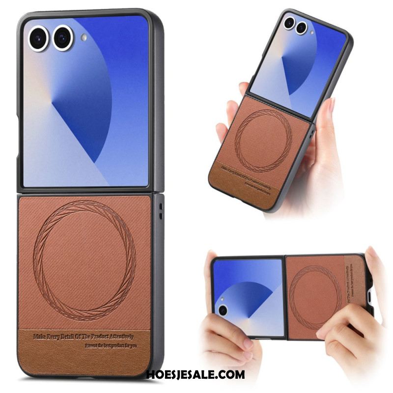 Hoesje Samsung Galaxy Z Flip 7 Magsafe-compatibel Denim Leer