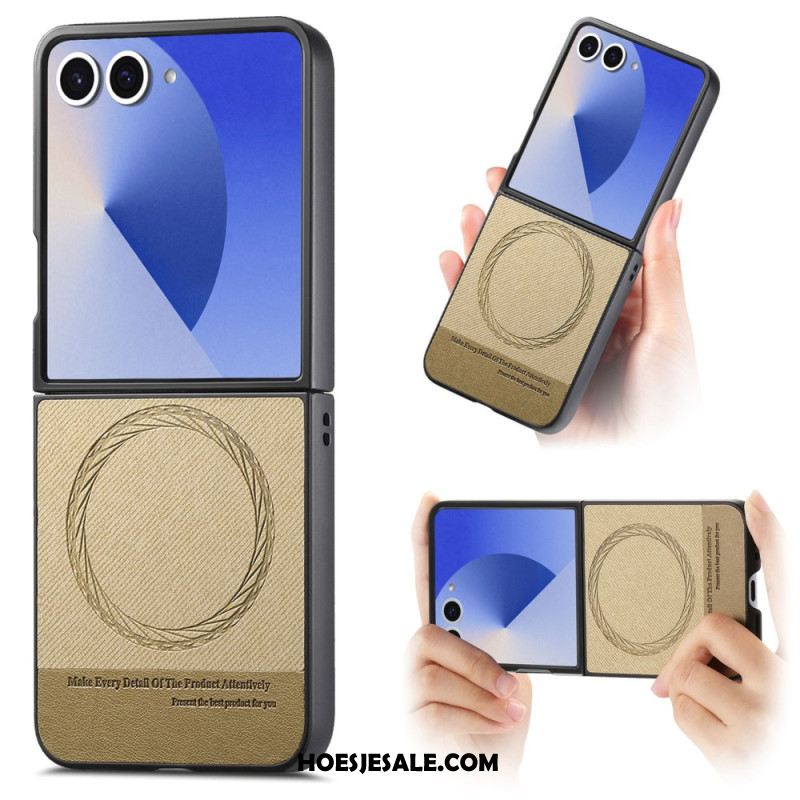 Hoesje Samsung Galaxy Z Flip 7 Magsafe-compatibel Denim Leer