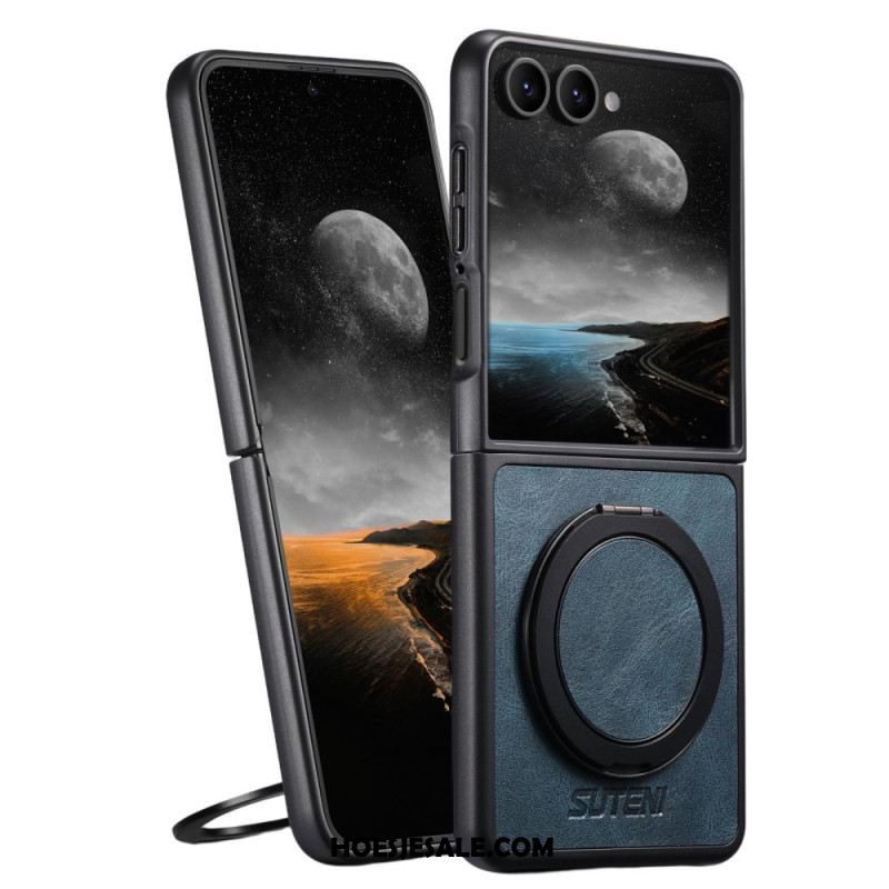 Hoesje Samsung Galaxy Z Flip 7 Magsafe-compatibel Lederlook Suteni Ringhouder Bescherming Hoesje