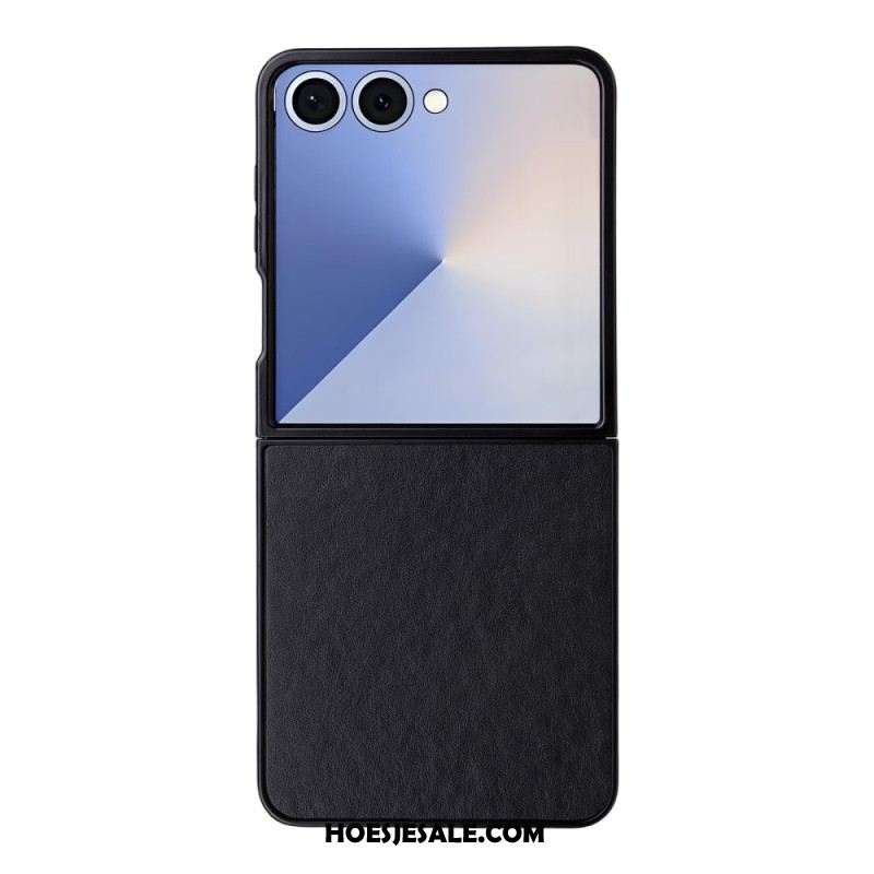 Hoesje Samsung Galaxy Z Flip 7 Monochroom Leer-effect