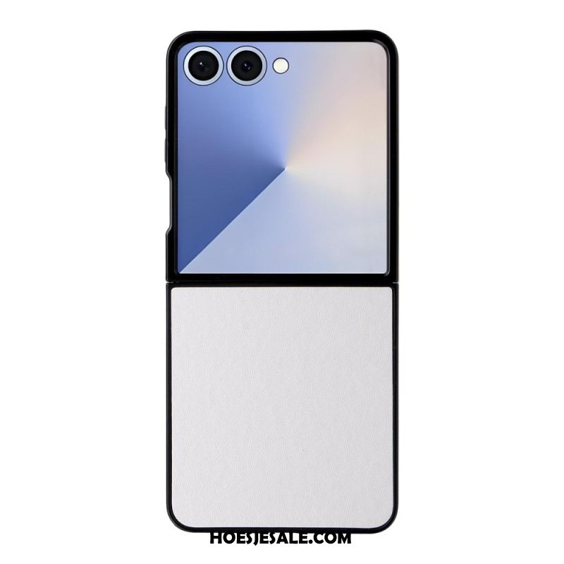 Hoesje Samsung Galaxy Z Flip 7 Monochroom Leer-effect