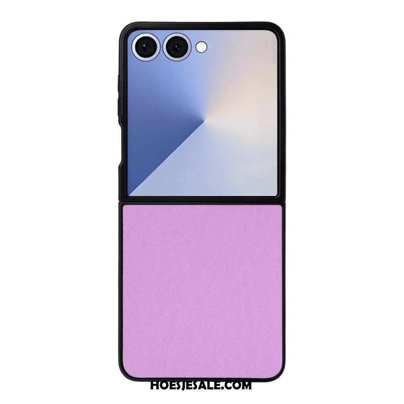 Hoesje Samsung Galaxy Z Flip 7 Monochroom Leer-effect