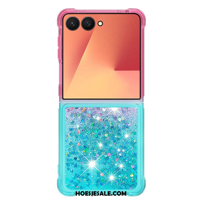 Hoesje Samsung Galaxy Z Flip 7 Pailletten Met Kleurverloop