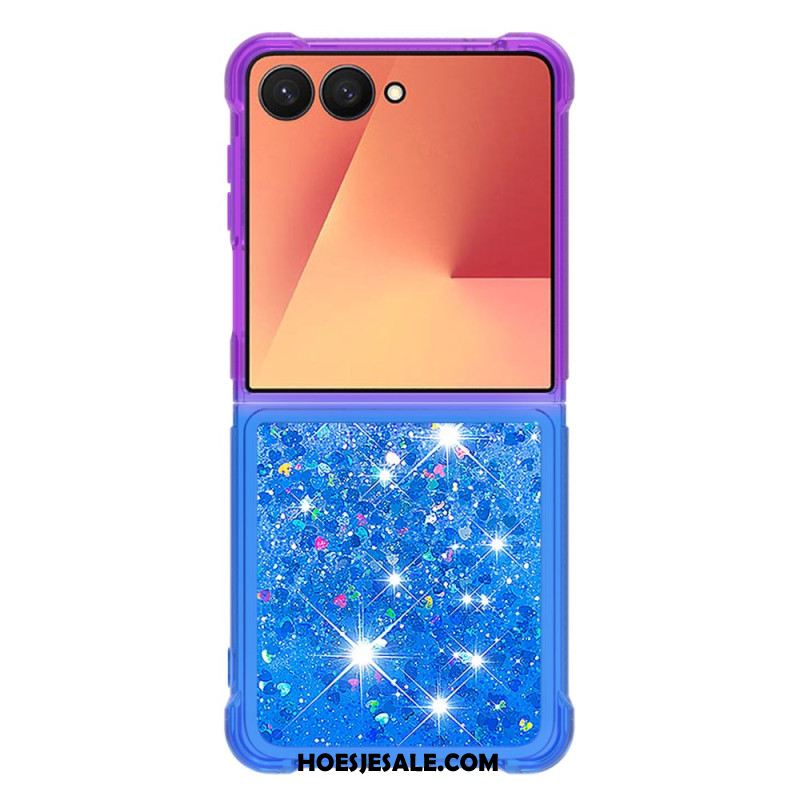 Hoesje Samsung Galaxy Z Flip 7 Pailletten Met Kleurverloop