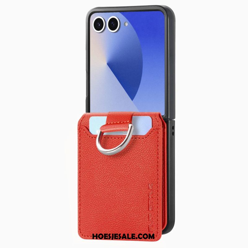 Hoesje Samsung Galaxy Z Flip 7 Premium Kaarthouder En Houder