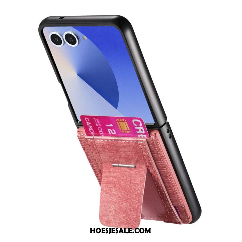 Hoesje Samsung Galaxy Z Flip 7 Retro Houder En Kaarthouder Bescherming Hoesje