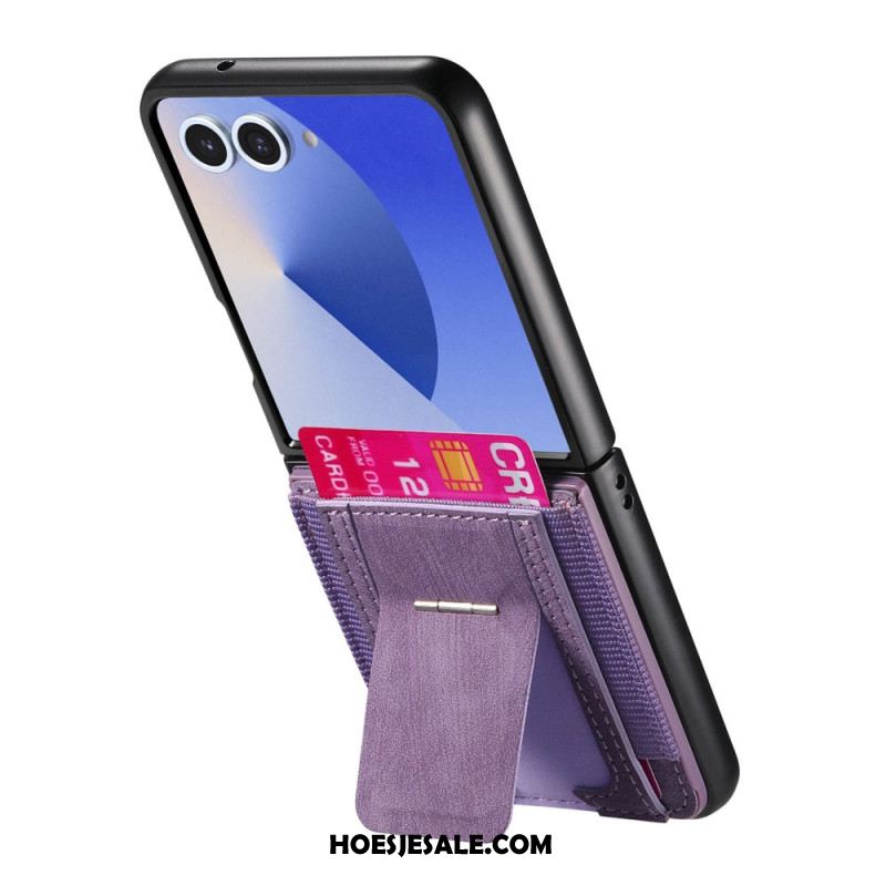 Hoesje Samsung Galaxy Z Flip 7 Retro Houder En Kaarthouder Bescherming Hoesje