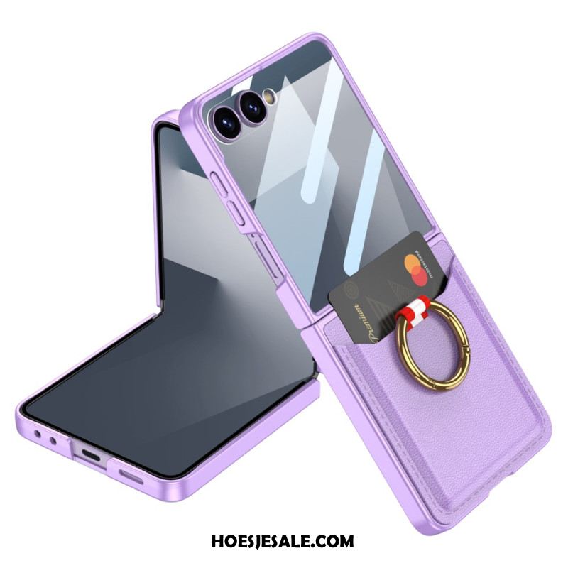 Hoesje Samsung Galaxy Z Flip 7 Ringhouder En Kaarthouder Bescherming Hoesje