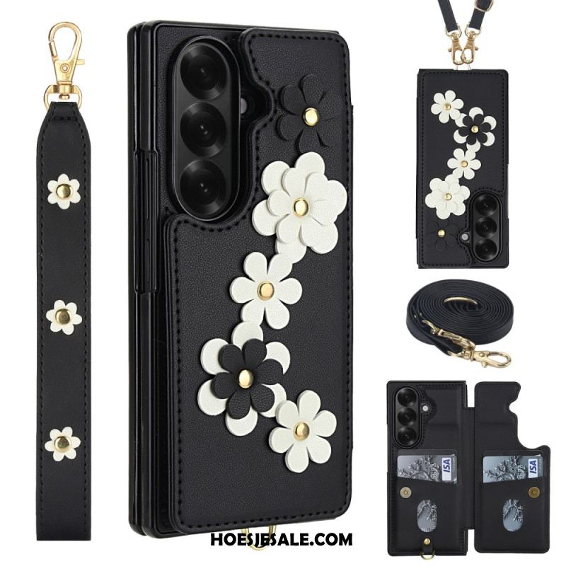 Hoesje Samsung Galaxy Z Fold 7 3d Bloemenkaarthouder En Standaard Bescherming Hoesje