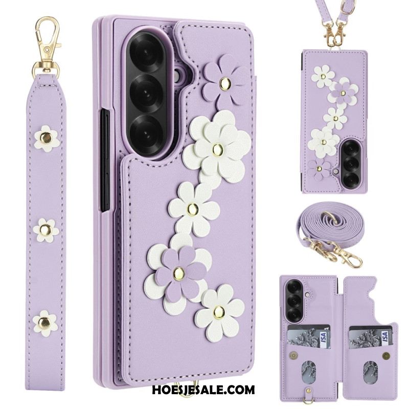 Hoesje Samsung Galaxy Z Fold 7 3d Bloemenkaarthouder En Standaard Bescherming Hoesje