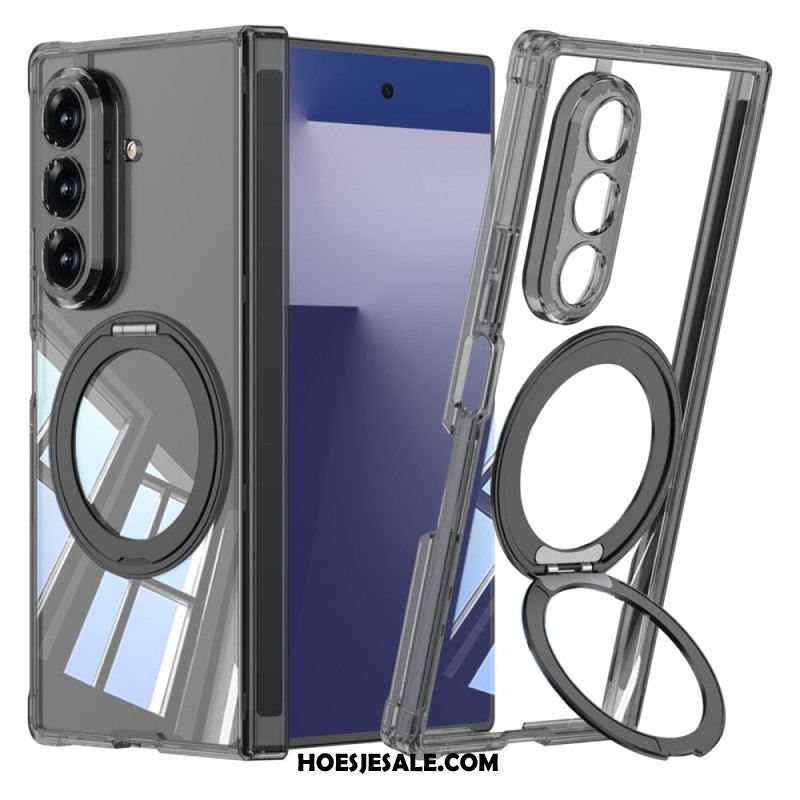 Hoesje Samsung Galaxy Z Fold 7 Doorzichtig Magnetisch Scharnier Met Standaard