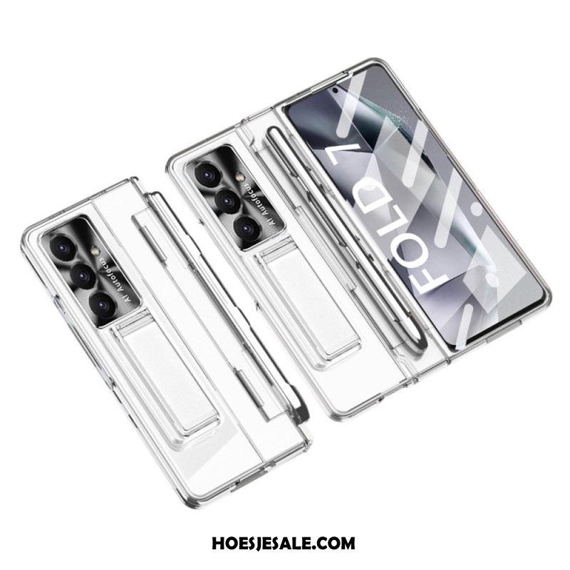 Hoesje Samsung Galaxy Z Fold 7 Standaard En Schermbeschermer Bescherming Hoesje