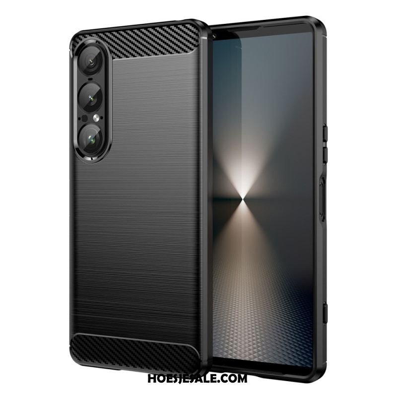 Hoesje Sony Xperia 1 Vii Geborsteld Koolstofvezel