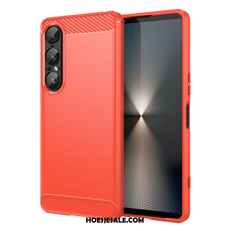 Hoesje Sony Xperia 1 Vii Geborsteld Koolstofvezel