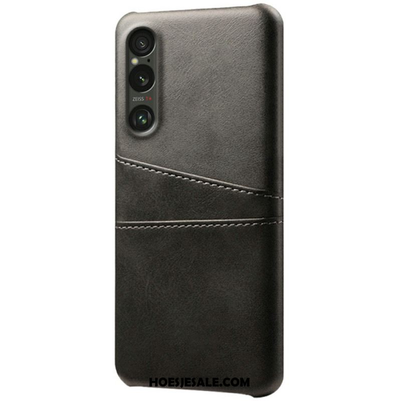 Hoesje Sony Xperia 1 Vii Kaarthouder Met Leerlook
